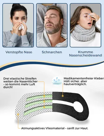 Nose Plasters Snoring Pack of 30 Snoring Stoppers, Reinforced Support Expands Nose Passages, Nose Strips Relieves Constipation, Improves Sleep, Anti Snoring