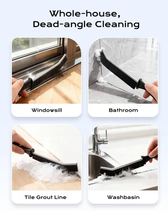 10pcs Joint Brush, Bathroom Cleaning Brush, Hard Bristle Corner Cleaning Brush, Perfect for Bathroom, Kitchen, Toilet, Sink and Floor