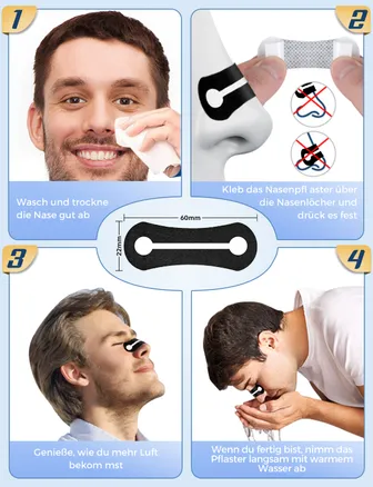 Nose Plasters Snoring Pack of 30 Snoring Stoppers, Reinforced Support Expands Nose Passages, Nose Strips Relieves Constipation, Improves Sleep, Anti Snoring